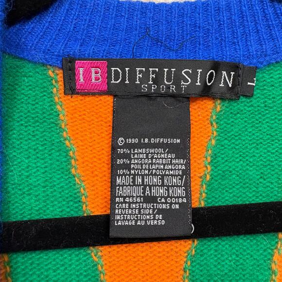 Vintage 90’s IB Diffusion Lambswool Cardigan Women’s L - Picture 3 of 5